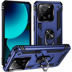 Mobigear Armor Ring Xiaomi 13T Pro Hülle Hardcase Backcover Stoßfest mit Ringhalter - Blau