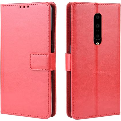 Mobigear Wallet OnePlus 7 Pro Hülle Klapphülle Geldbörse - Rot