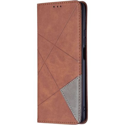 Mobigear Rhombus Slim Xiaomi 11T Klapphülle - Braun
