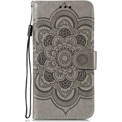 Mobigear Mandala Huawei P40 Hülle Klapphülle Geldbörse - Grau