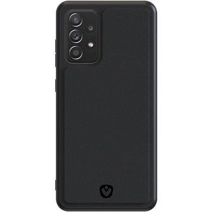 Valenta Snap Samsung Galaxy A72 Hülle Echtes Leder Backcover - Schwarz