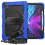 Mobigear SureGrip Xtreme iPad Pro 12,9 Zoll (2020) Hülle Kunststoff / Silikon Backcover + Stylus-Halter + Schultergurt + Ständer - Schwarz / Blau