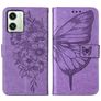 Mobigear Butterfly Motorola Moto G54 Hülle Klapphülle Geldbörse - Lila
