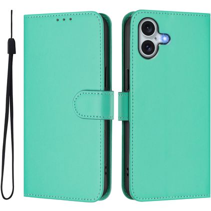 Mobigear Urban Wallet iPhone 16 Plus Hülle Klapphülle Geldbörse - Grün