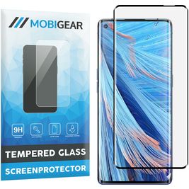 Mobigear Curved OPPO Find X2 Neo Panzerglas Gehärtetes Glas Displayschutz - Hüllenfreundlich - Schwarz