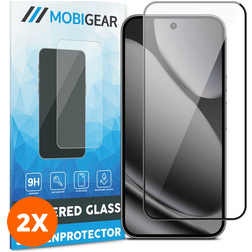 Mobigear Premium Google Pixel 10 Pro XL Panzerglas Gehärtetes Glas Displayschutz - Hüllenfreundlich - Schwarz (2er Pack)