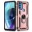 Mobigear Armor Ring Motorola Moto G71 5G Hülle Hardcase Backcover Stoßfest mit Ringhalter - Roségold