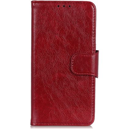 Mobigear Classy HTC Desire 21 Pro Hülle Klapphülle Geldbörse - Rot
