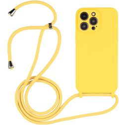Mobigear Lanyard iPhone 15 Pro Silikon Handykette - Gelb
