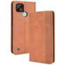 Mobigear Sensation Realme C21 Hülle Klapphülle Geldbörse - Cognac