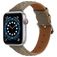 Mobigear Genova Leder Apple Watch Armband Dornschließe - 42/41/40/38 mm - Grau