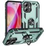 Mobigear Armor Ring iPhone 16 Hülle Hardcase Backcover Stoßfest mit Ringhalter - Grün
