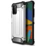 Mobigear Outdoor Samsung Galaxy A03s Hülle Hardcase Backcover Stoßfest - Silber