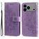 Mobigear Flowers iPhone 17 Pro Max Hülle Klapphülle Geldbörse - Lila