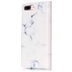 Mobigear Marble iPhone 8 Plus Hülle Klapphülle Geldbörse - White Marble
