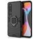Mobigear Armor Ring Xiaomi Mi 10 Hülle Hardcase Backcover Stoßfest mit Ringhalter - Schwarz