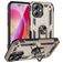 Mobigear Armor Ring iPhone 16 Hülle Hardcase Backcover Stoßfest mit Ringhalter - Gold