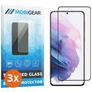 Mobigear Premium Samsung Galaxy S21 Plus Panzerglas Gehärtetes Glas Displayschutz - Hüllenfreundlich - Schwarz (3er Pack)