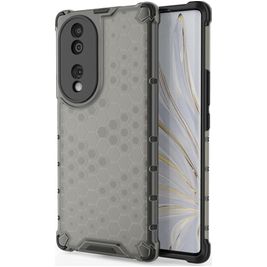 Mobigear Honeycomb HONOR 70 Hülle Hardcase Backcover Stoßfest - Schwarz