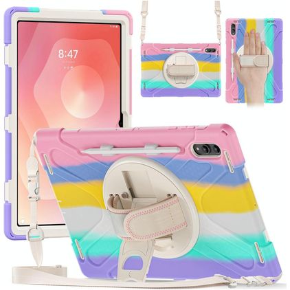 Mobigear SureGrip XGuard Samsung Galaxy Tab S11 Ultra Hülle Kunststoff,Silikon Backcover + Stifthalter + Schulterträger + Ständer