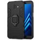 Mobigear Armor Ring Samsung Galaxy J6 Plus Hülle Hardcase Backcover Stoßfest mit Ringhalter - Schwarz