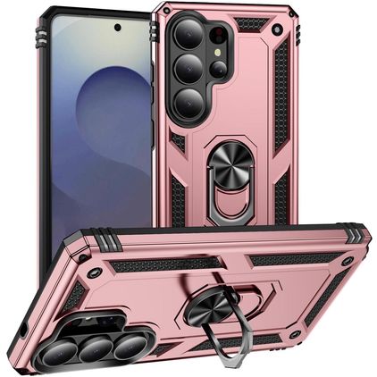 Mobigear Armor ring Samsung Galaxy S26 Ultra Hülle Hardcase Backcover Stoßfest mit Ringhalter - Roségold