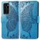 Mobigear Butterfly Huawei P40 Hülle Klapphülle Geldbörse - Blau
