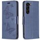 Mobigear Butterfly Samsung Galaxy S23 Plus Hülle Klapphülle Geldbörse - Blau