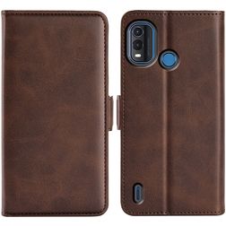 Mobigear Slim Magnet Nokia G11 Plus Hülle Klapphülle Geldbörse - Braun