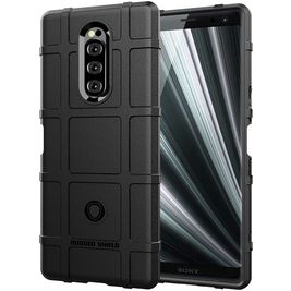 Mobigear Rugged Shield Sony Xperia 1 Hülle Flexibles TPU Backcover Stoßfest - Schwarz Mobigear Rugged Shield Sony Xperia 1 Hülle Flexibles TPU Backcover Stoßfest - Schwarz