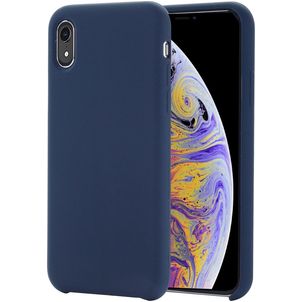 Mobigear Rubber Touch iPhone XR Silikon Hülle Backcover - Marineblau
