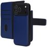 Mobiparts iPhone 17 Pro Max Hülle Echtes Leder Abnehmbare 2in1 Klapphülle Geldbörse - Blau