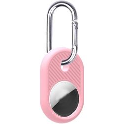 Mobigear Circle Apple AirTag Hülle Flexibles TPU Schlüsselanhänger - Pink