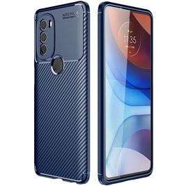 Mobigear Racing Motorola Moto G71 5G Hülle Flexibles TPU Backcover - Blau