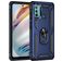 Mobigear Armor Ring Motorola Moto G60 Hülle Hardcase Backcover Stoßfest mit Ringhalter - Blau