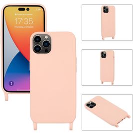 Mobigear Lanyard iPhone 14 Pro Max Silikon Handykette - Pink