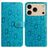 Mobigear Flowers iPhone 17 Pro Max Hülle Klapphülle Geldbörse - Blau