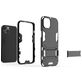 Mobigear Armor Stand iPhone 13 Hülle Hardcase Backcover Stoßfest mit Ständer - Schwarz