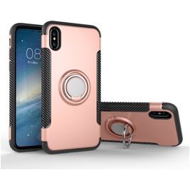 Mobigear Armor Ring iPhone XS Hülle Hardcase Backcover Stoßfest mit Ringhalter - Roségold Mobigear Armor Ring iPhone XS Hülle Hardcase Backcover Stoßfest mit Ringhalter - Roségold