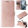 Mobigear Butterfly Xiaomi 14T Klapphülle Portemonnaie - Roségold