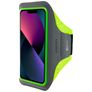 Mobiparts Comfort Fit Handyhalterung Joggen iPhone 13 Mini Sporthülle Neopren Sportarmband - Neon Green