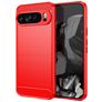 Mobigear Brushed Slim Google Pixel 9 Pro XL Hülle Flexibles TPU Backcover - Rot