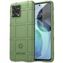 Mobigear Rugged Shield Motorola Moto G72 Hülle Flexibles TPU Backcover Stoßfest - Grün