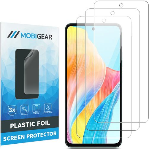 Mobigear OPPO A58 4G Displayschutz Schutzfolie - Hüllenfreundlich (3er Pack)