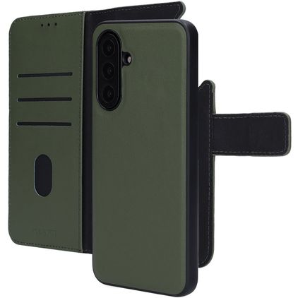 Mobiparts Samsung Galaxy A17 Hülle Echtes Leder Abnehmbare 2in1 Klapphülle Geldbörse - Grün