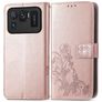 Mobigear Clover Xiaomi Mi 11 Ultra Hülle Klapphülle Geldbörse - Roségold