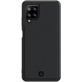 Valenta Snap Samsung Galaxy A12 Hülle Echtes Leder Backcover - Schwarz