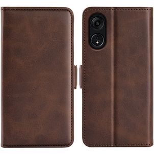 Mobigear Slim Magnet OPPO Reno 8T 5G Hülle Klapphülle Geldbörse - Braun