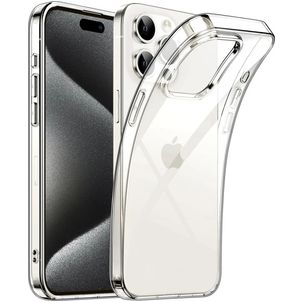 Mobigear Basics Durchsichtig iPhone 15 Pro Hülle Flexibles TPU Backcover - Transparent