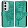 Mobigear Butterfly Samsung Galaxy S24 FE Hülle Klapphülle Geldbörse - Grün